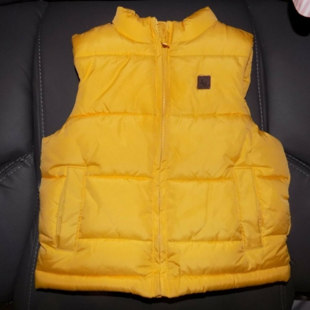 Janie & Jack Yellow Puffer Vest Jacket Size 18/24